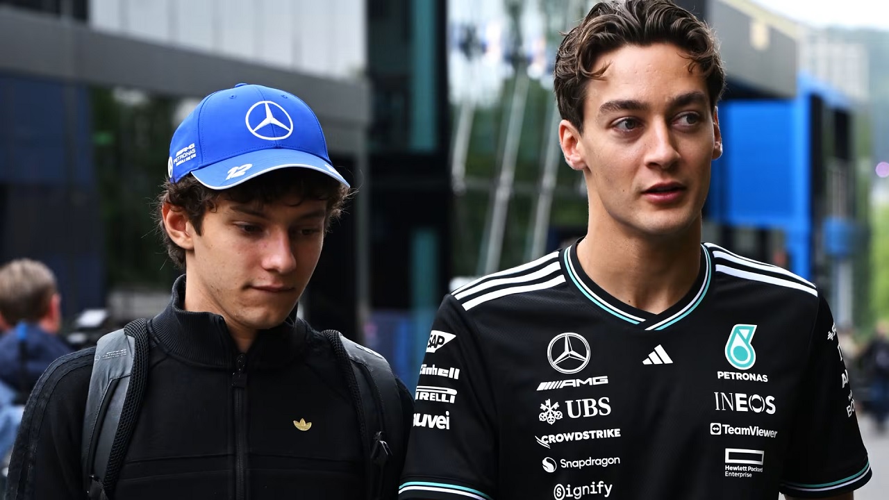 George Russell sebut Kimi Antonelli sudah tampil cukup baik. (Gambar: F1)