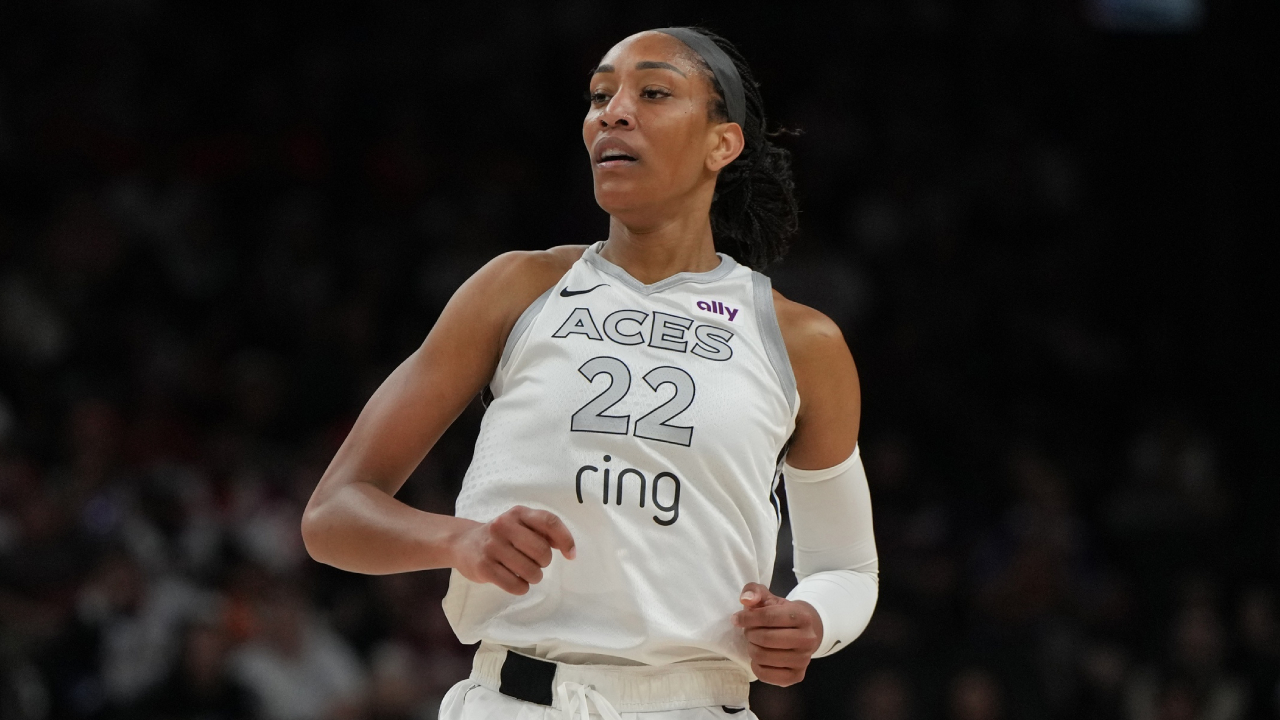 A’ja Wilson dari Las Vegas Aces. (Foto: AP)