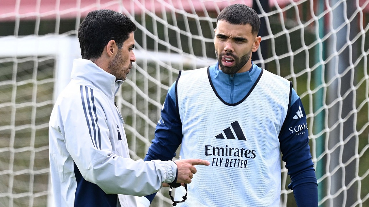 Mikel Arteta dan David Raya