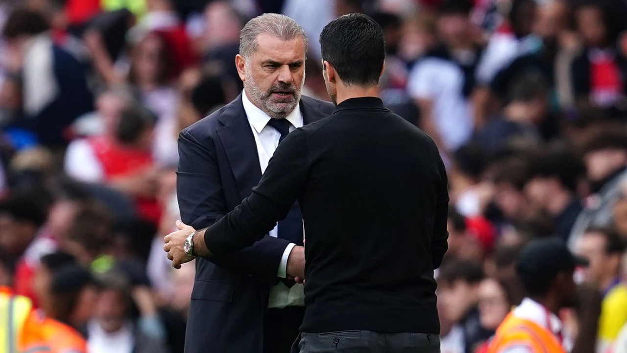 Mikel Arteta dan Ange Postecoglou