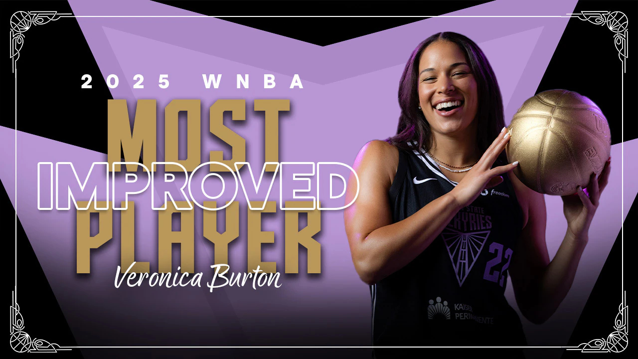 Veronica Burton memenangkan penghargaan ini dengan telak, mendapatkan 68 dari 72 suara dari panel nasional jurnalis olahraga dan penyiar. (Foto: WNBA)