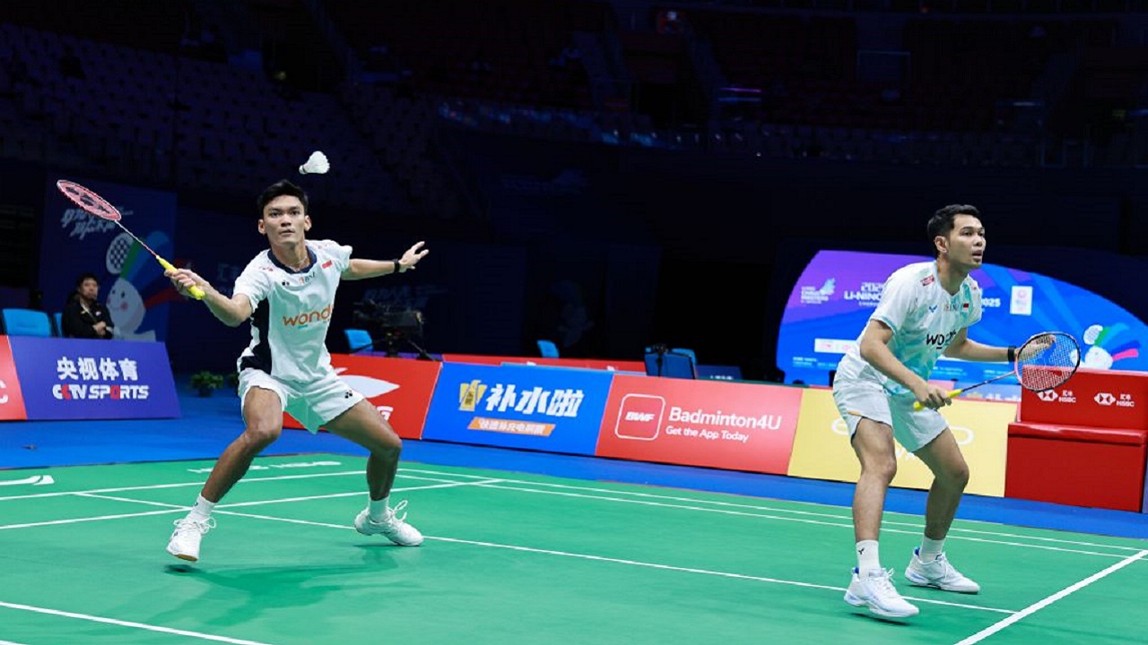 Fajar/Fikri lega bisa tembus babak semifinal China Masters 2025.