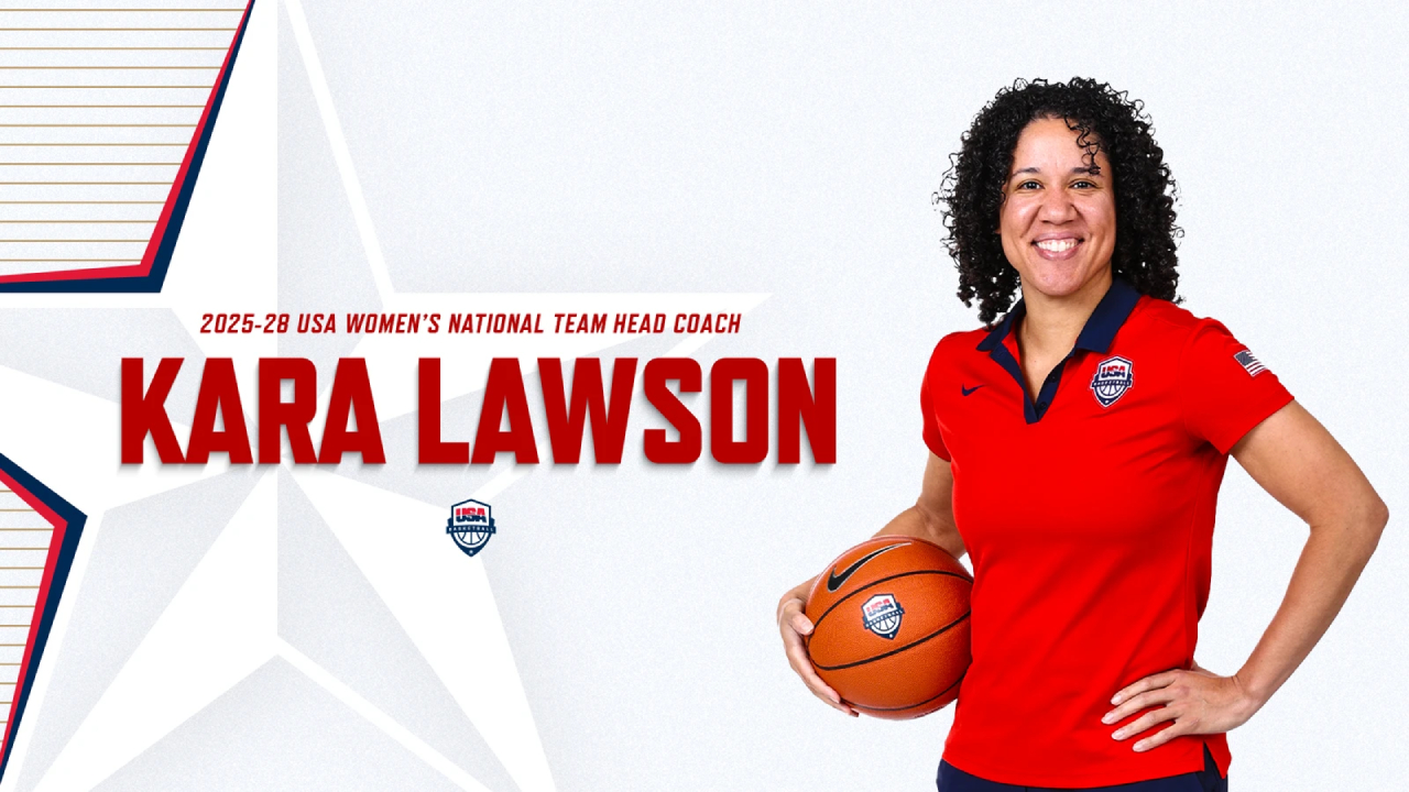 Kara Lawson akan memimpin tim Amerika Serikat dalam semua kompetisi besar menuju Olimpiade Los Angeles 2028, menggantikan Cheryl Reeve. (Foto: USA Basketball)