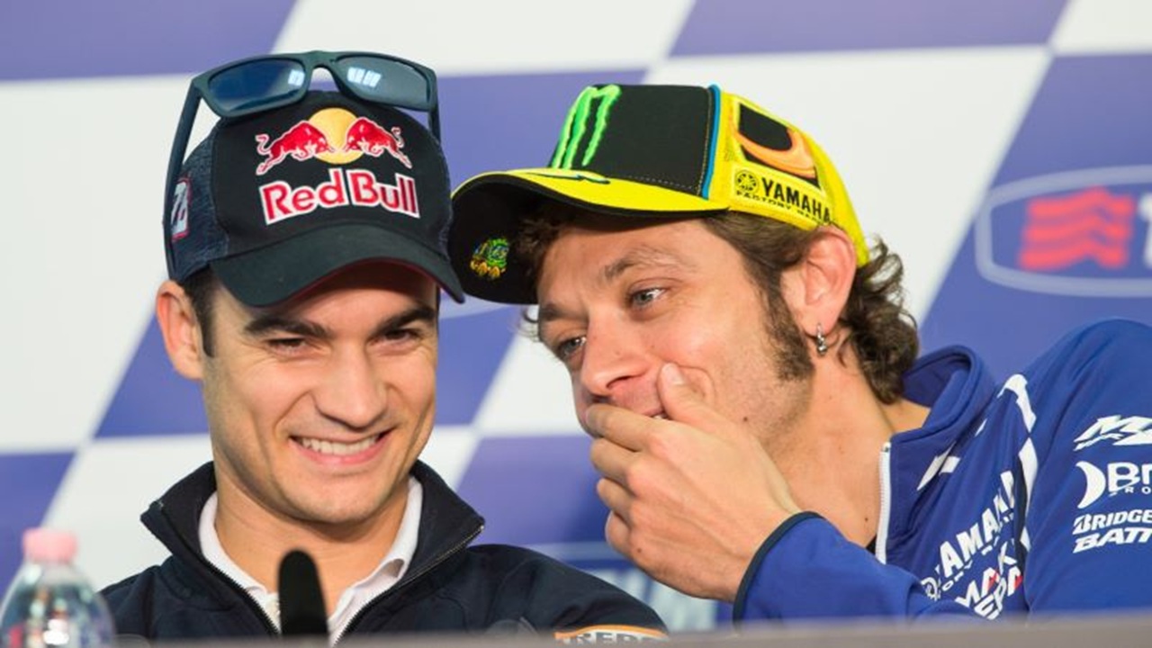 Dani Pedrosa dan Valentino Rossi