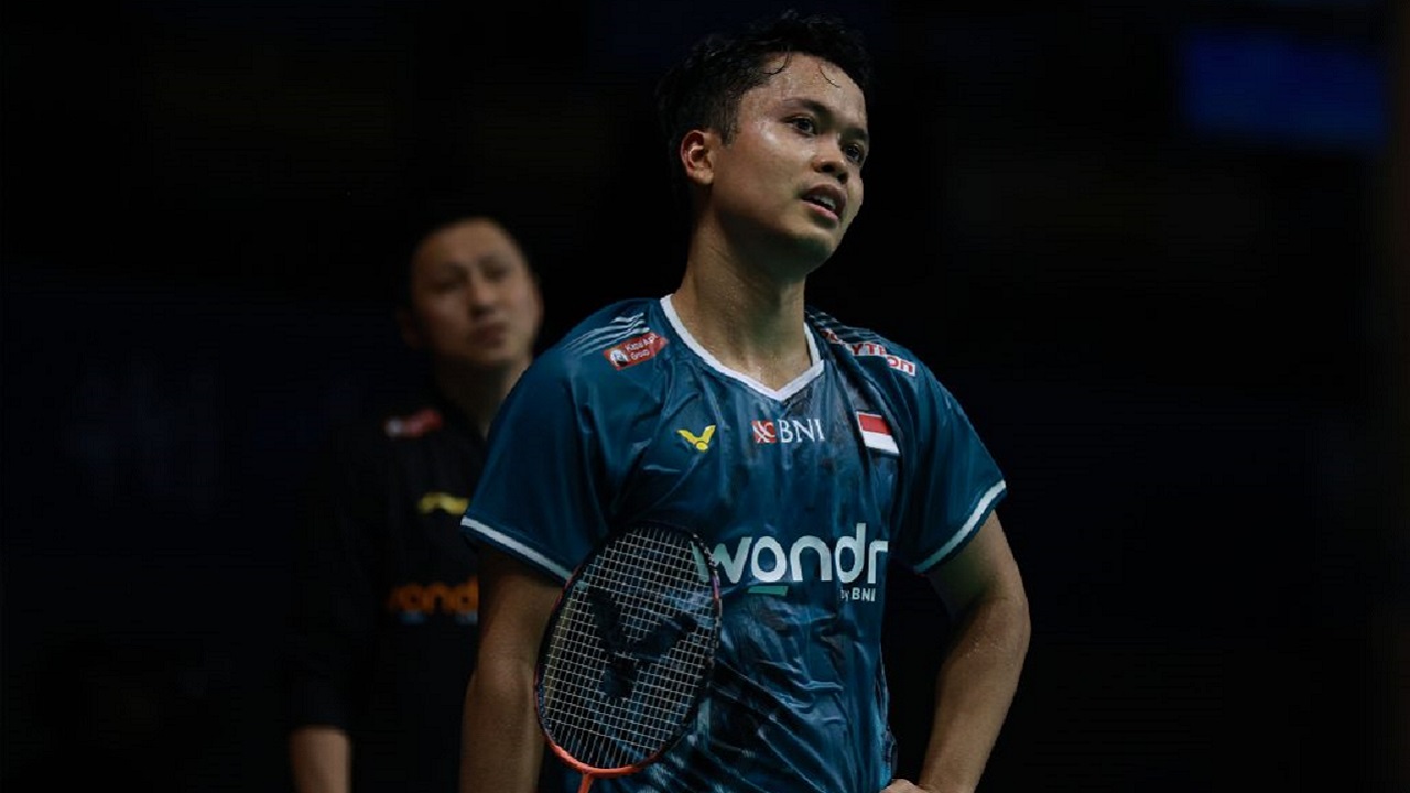 Anthony Ginting marah besar usai dirugikan wasit dalam laga versus Nishimoto.