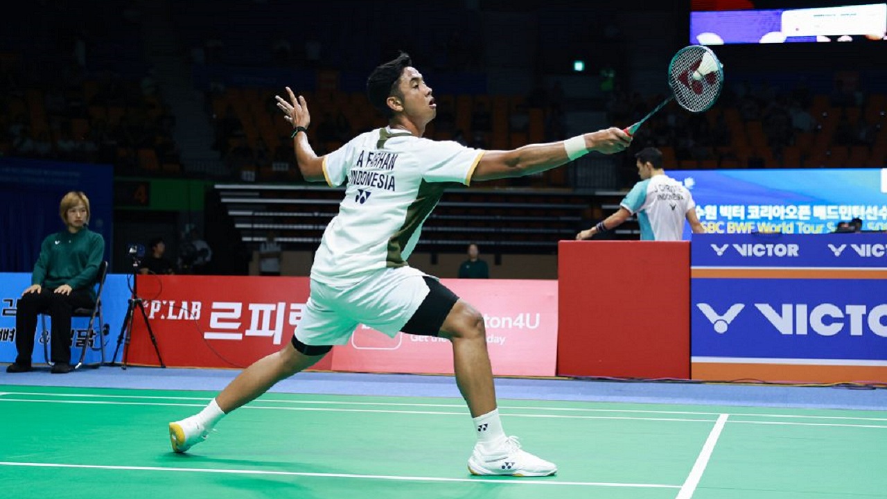 Alwi Farhan lega bisa amankan tiket semifinal Korea Open 2025.