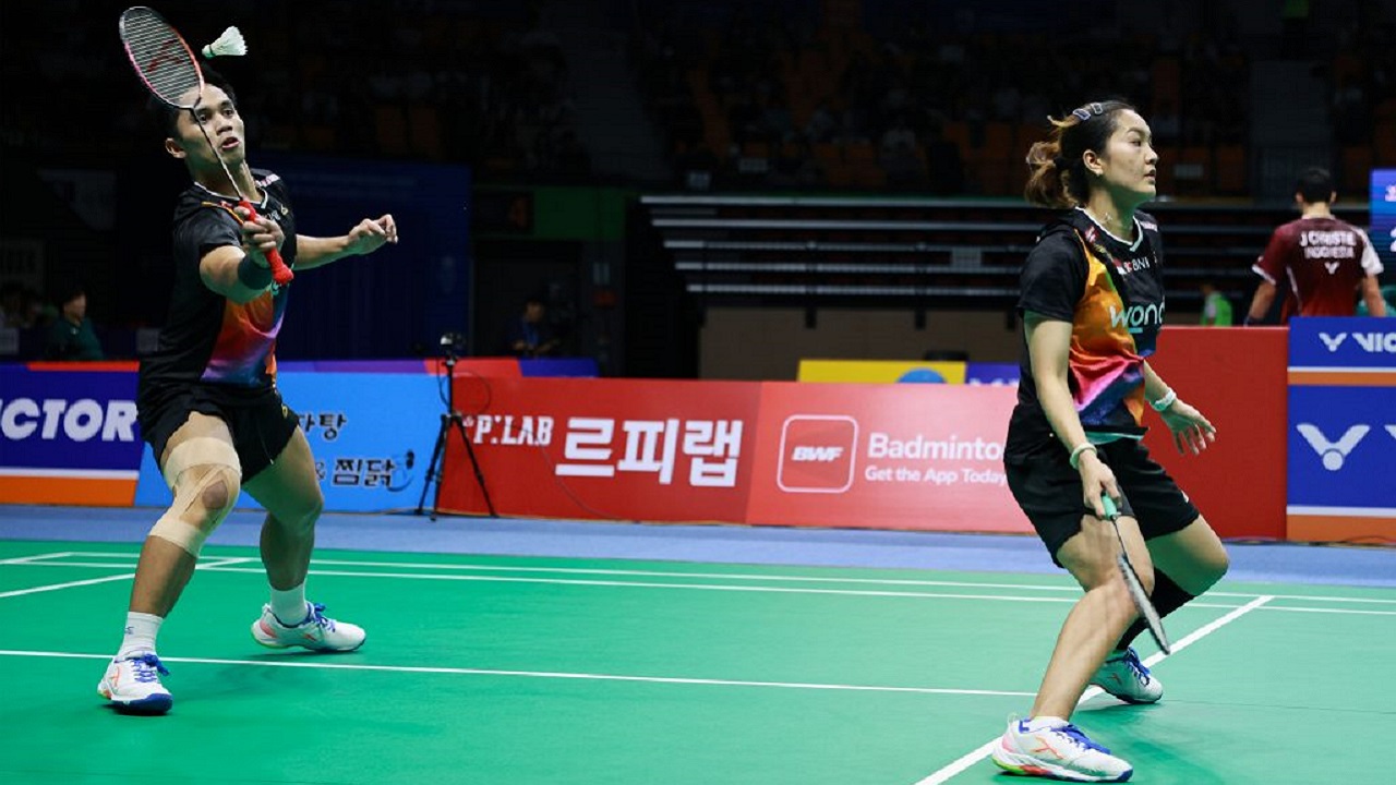 Amri/Nita petik pelajaran berharga saat kalah di semifinal Korea Open 2025.