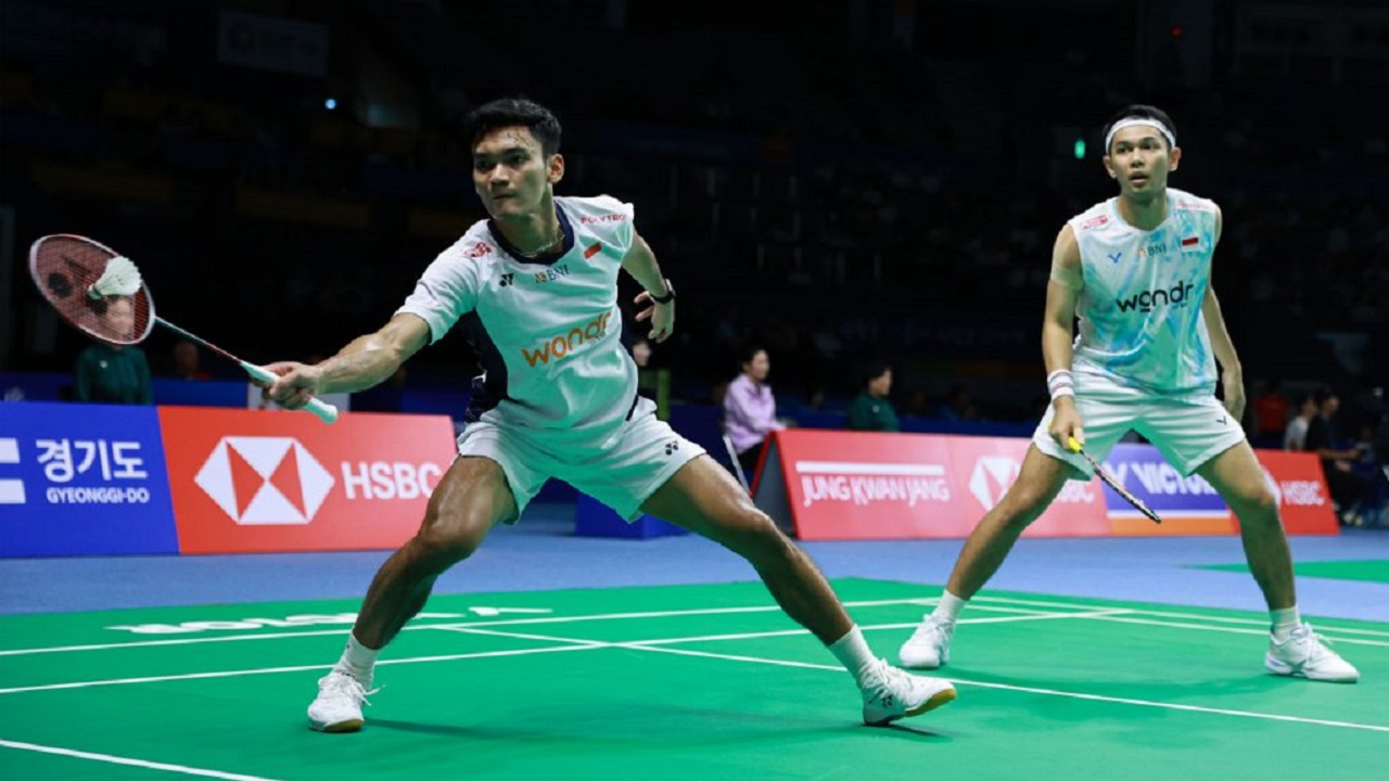 Fajar/Fikri puas bisa kembali tembus semifinal Korea Open 2025.
