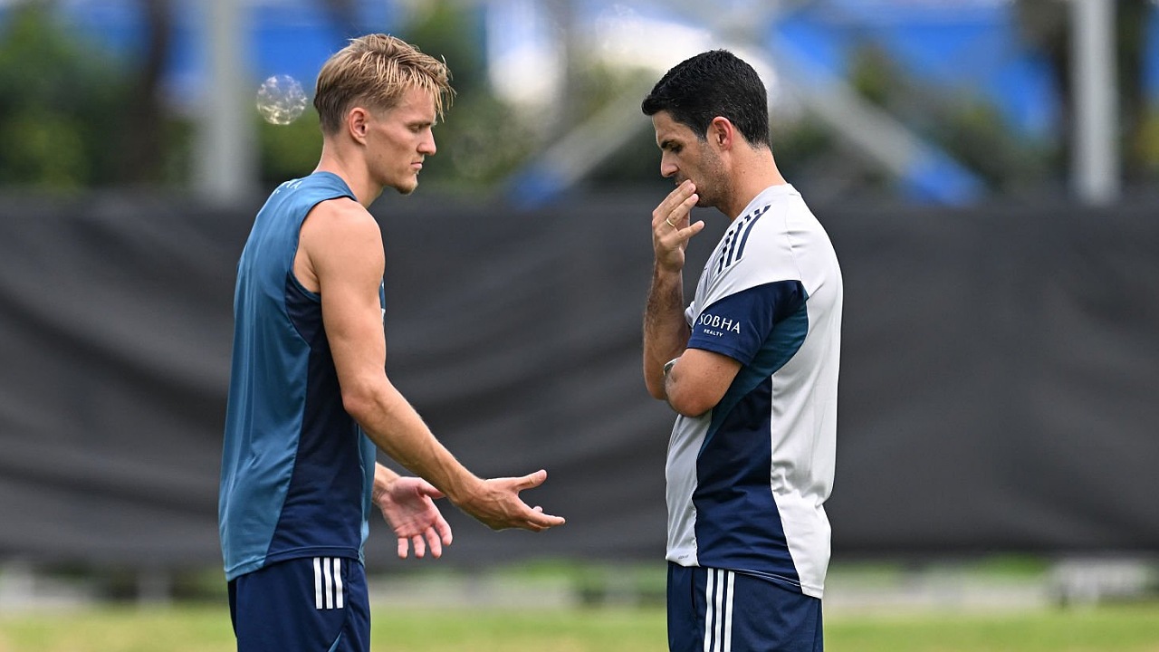 Martin Odegaard dan manajer Arsenal, Mikel Arteta