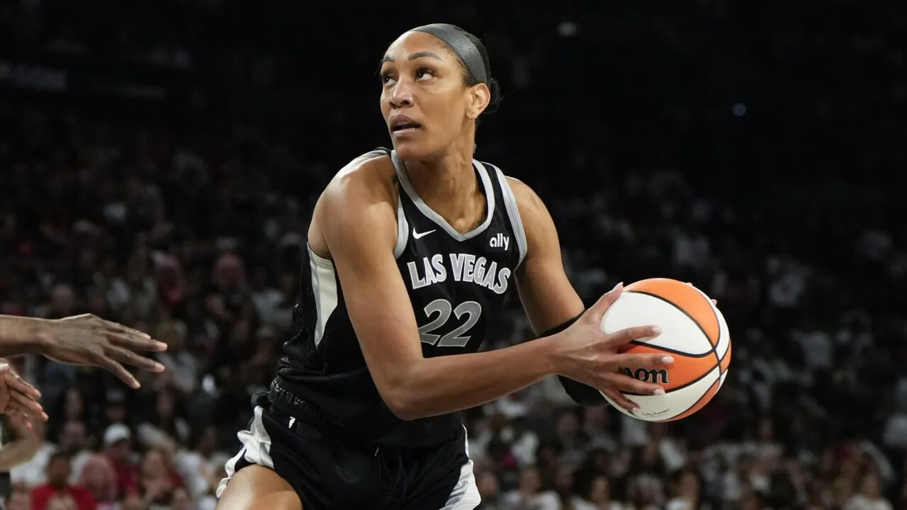 A’ja Wilson dari Las Vegas Aces. (Foto: AP)