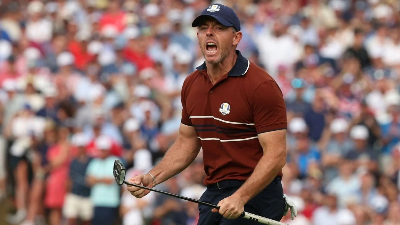 Rory McIlroy menjadi sasaran utama hinaan penonton Amerika di Ryder Cup 2025. (Foto: Golf Digest)