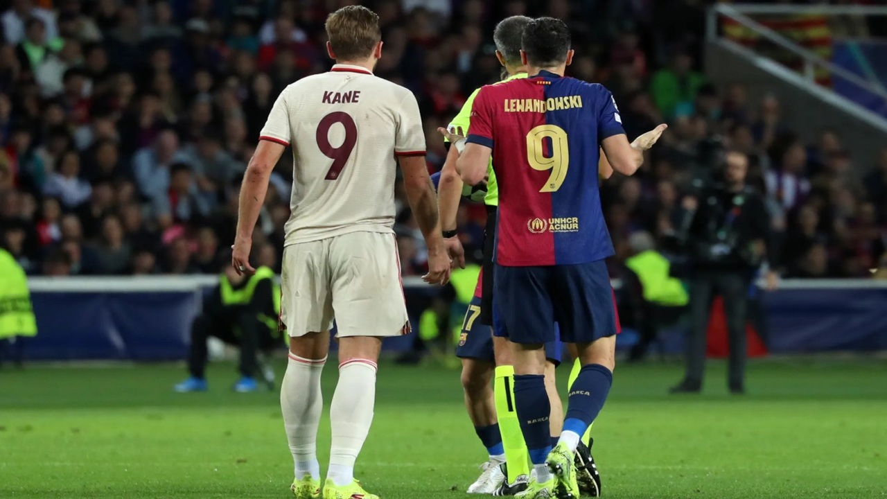 Harry Kane dan Robert Lewandowski (Sumber: Urbanandsport/NurPhoto via Getty Images)