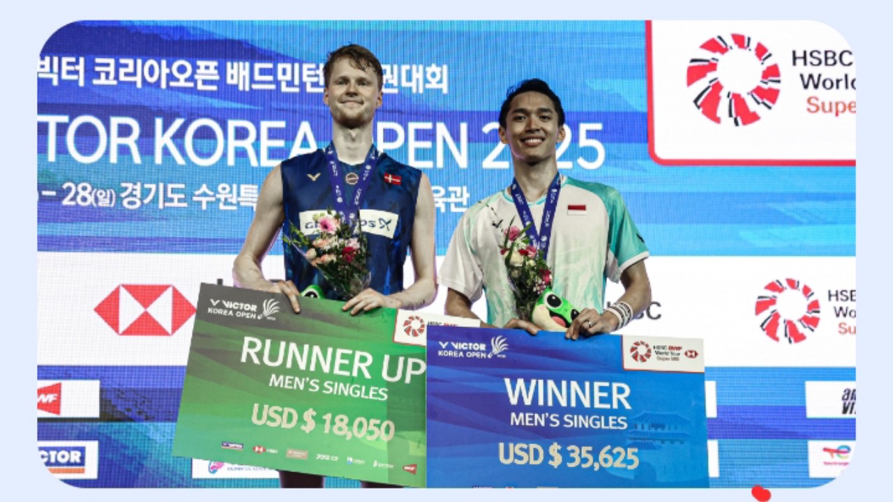 Anders Antonsen Cukup Puas Runner-up Dibawah Jonatan Christie di Korea Open