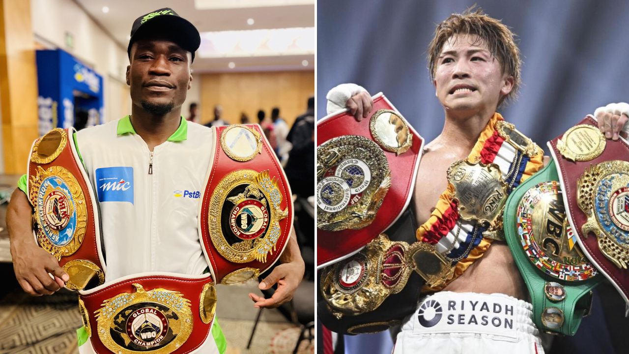 Fillipus Nghitumbwa (kiri) dan Naoya Inoue. (Foto: Fight TV)