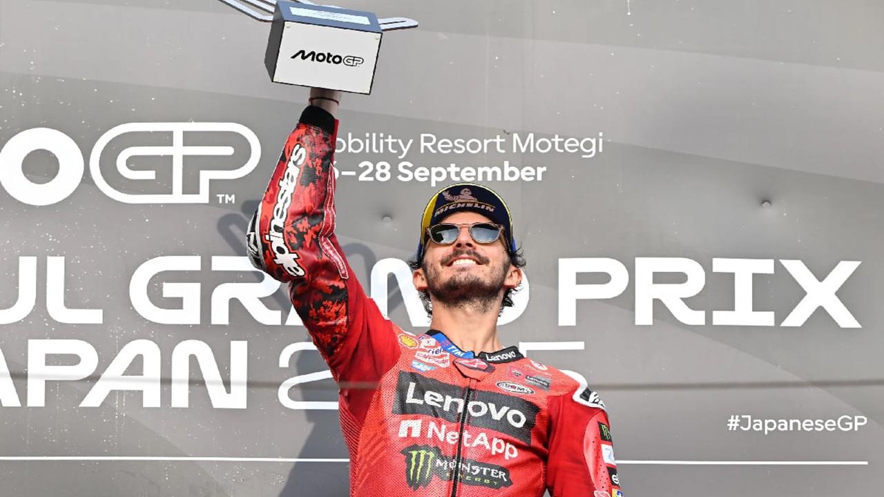 Francesco Bagnaia memenangkan balapan di MotoGP Jepang