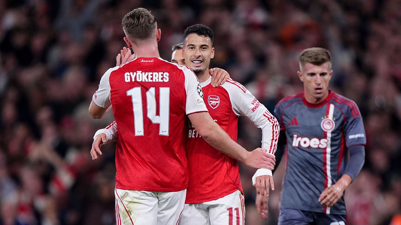 Viktor Gyokeres dan Gabriel Martinelli