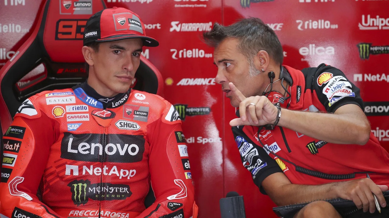 Marc Marquez dan Kepala Kru Ducati, Marco Rigamonti