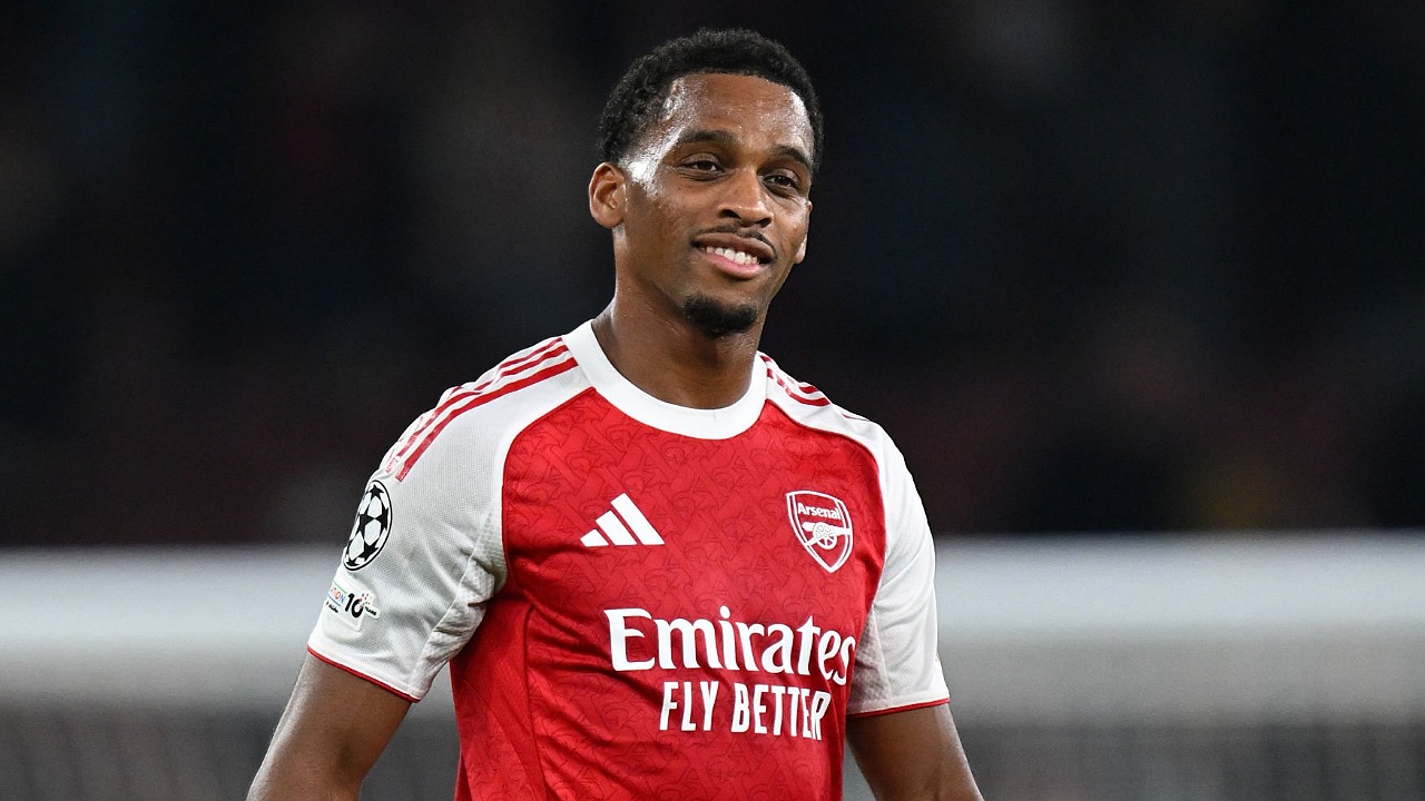 Bek Arsenal, Jurrien Timber. (Foto: David Price/Getty Images)