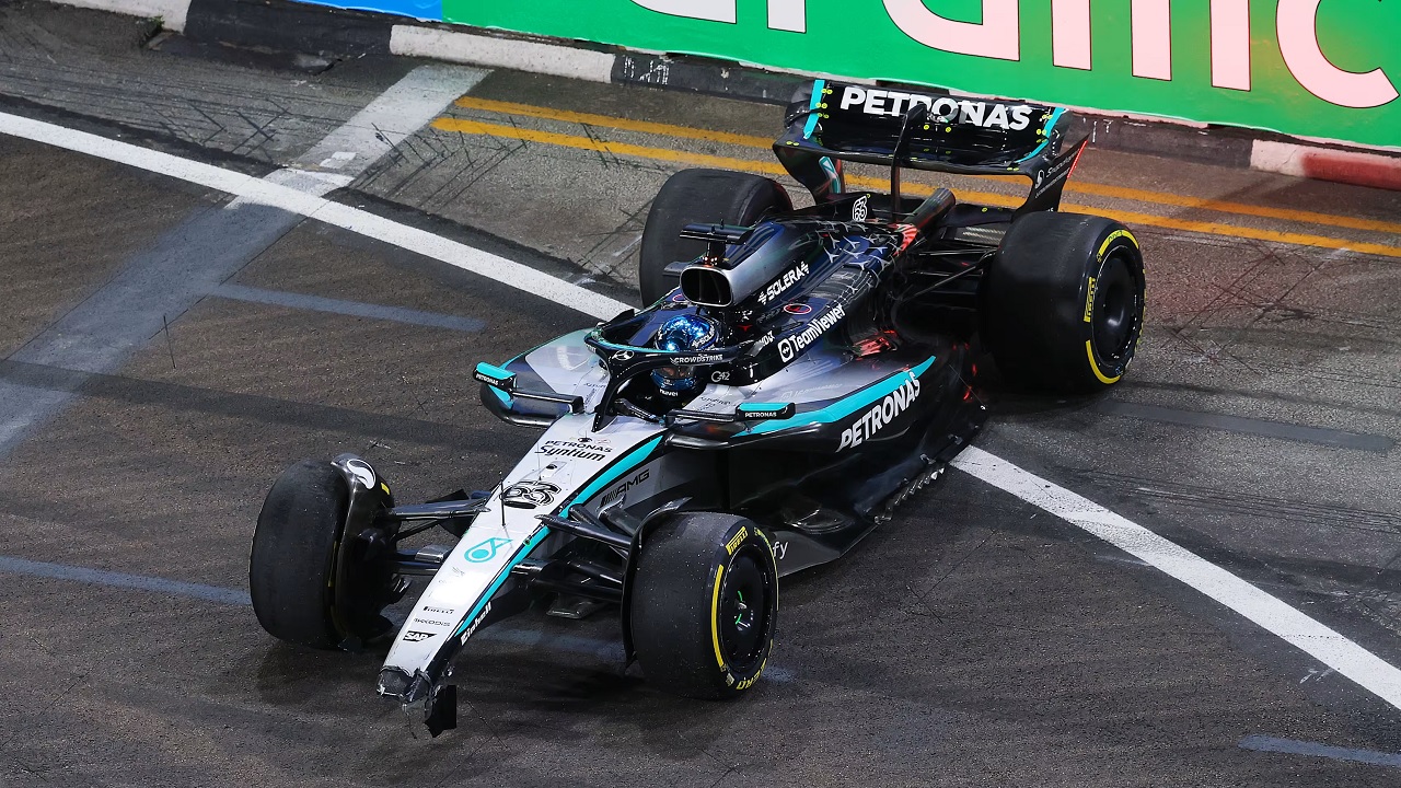 George Russell tidak tahu mengapa bisa crash di FP2 GP Singapura.