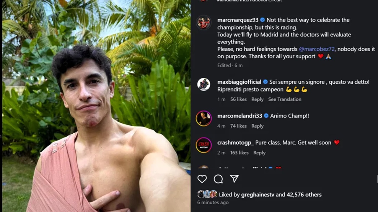 Davide Tardozzi Ungkap Marc Marquez Alami Cedera Bahu