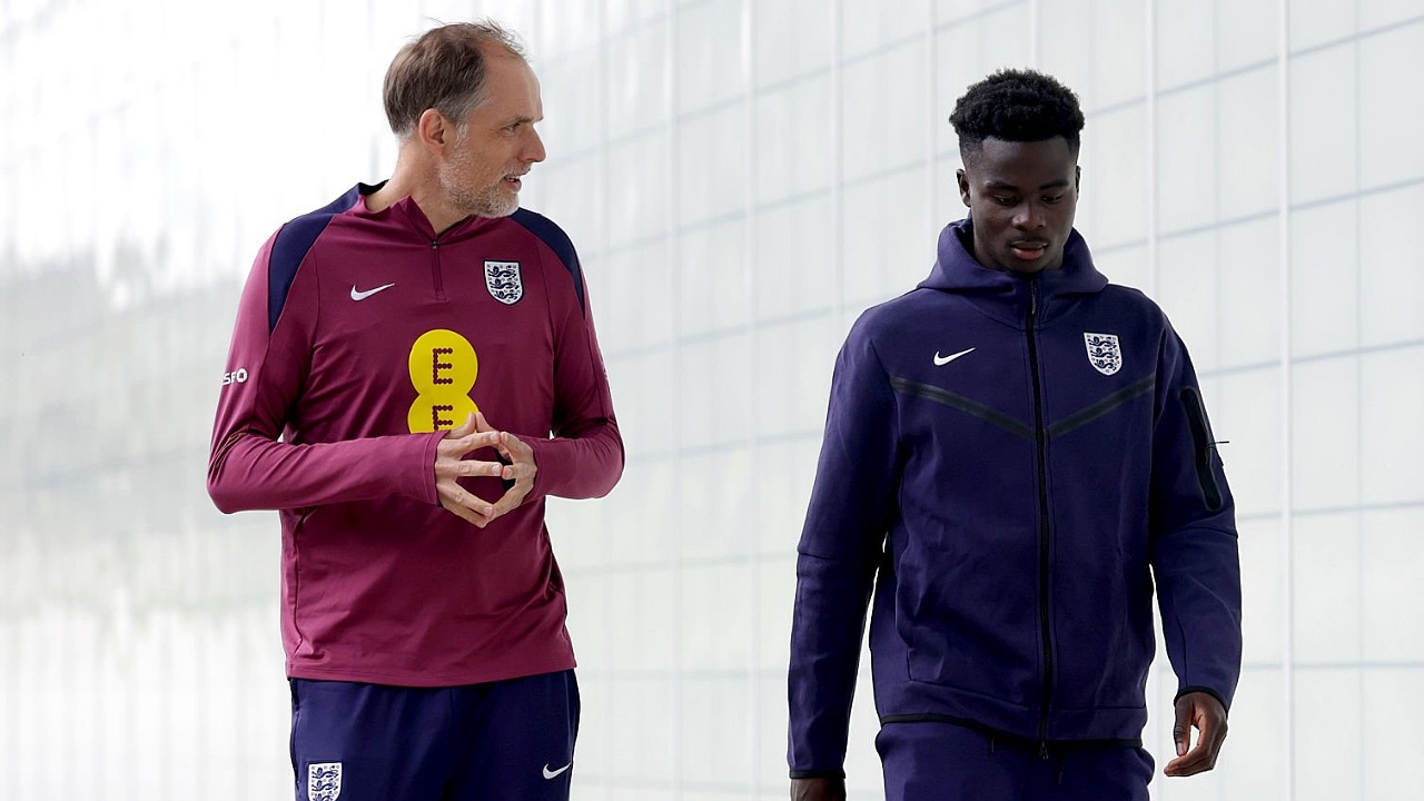 Thomas Tuchel dan Bukayo Saka
