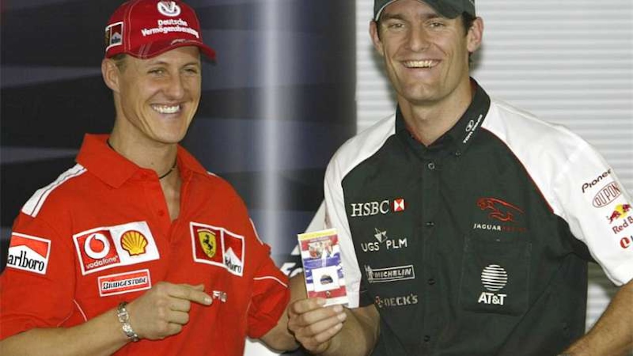 Mark Webber dan Michael Schumacher