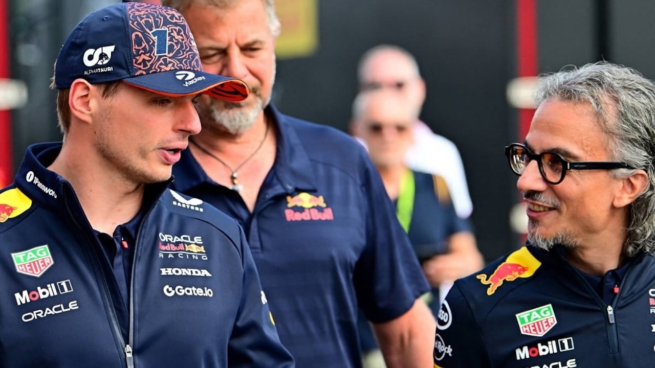 Max Verstappen dan Laurent Mekies