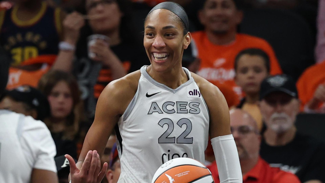 A’ja Wilson dari Las Vegas Aces. (Foto: AP)