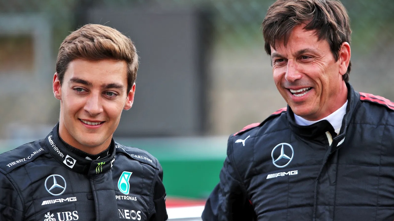 George Russell, Toto Wolff, Mercedes