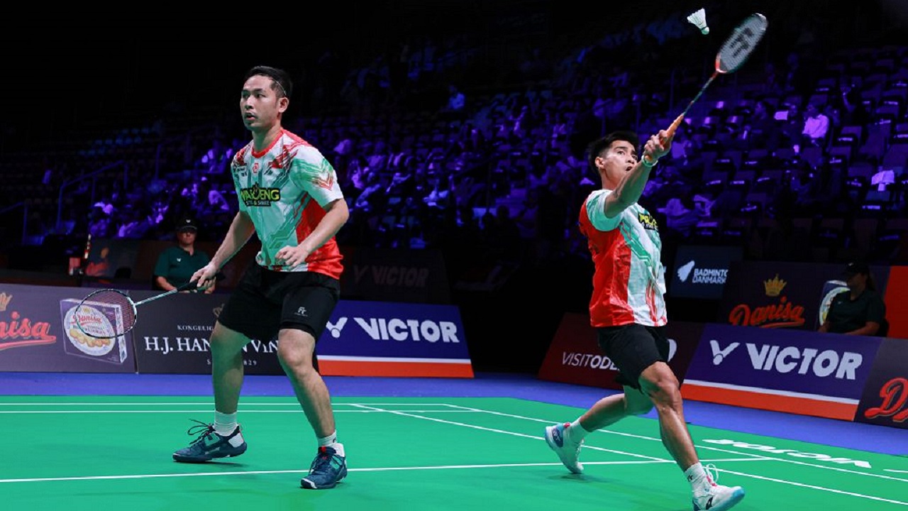 Sabar/Reza puas bisa hajar pasangan China di 32 besar Denmark Open 2025.