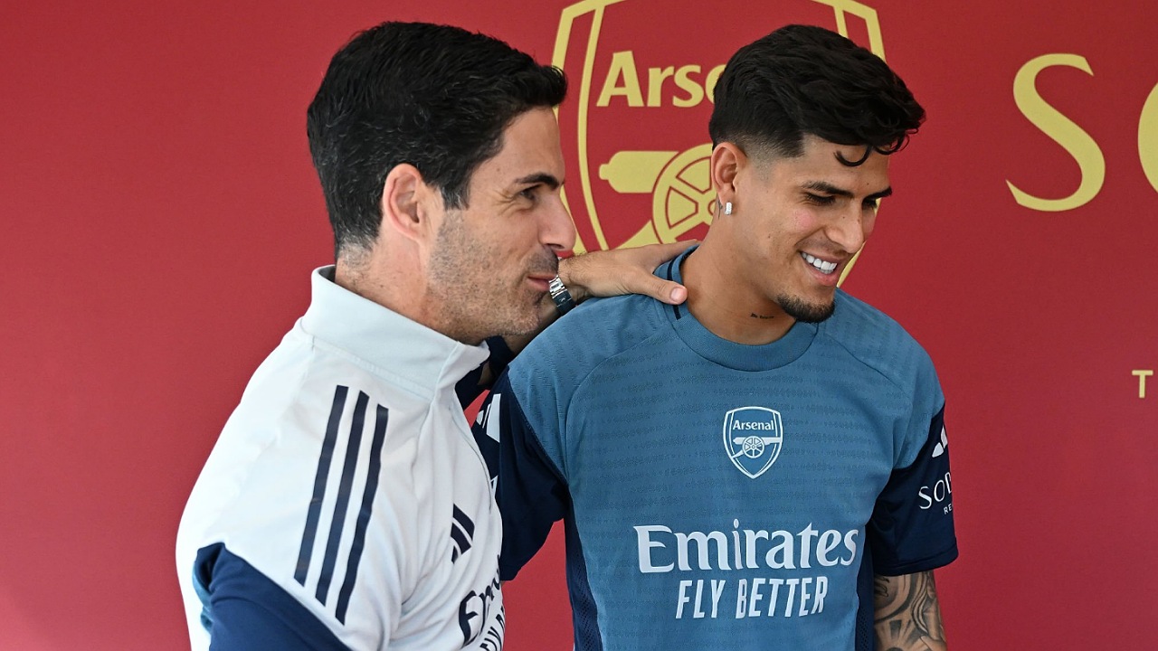 Mikel Arteta dan Piero Hincapie