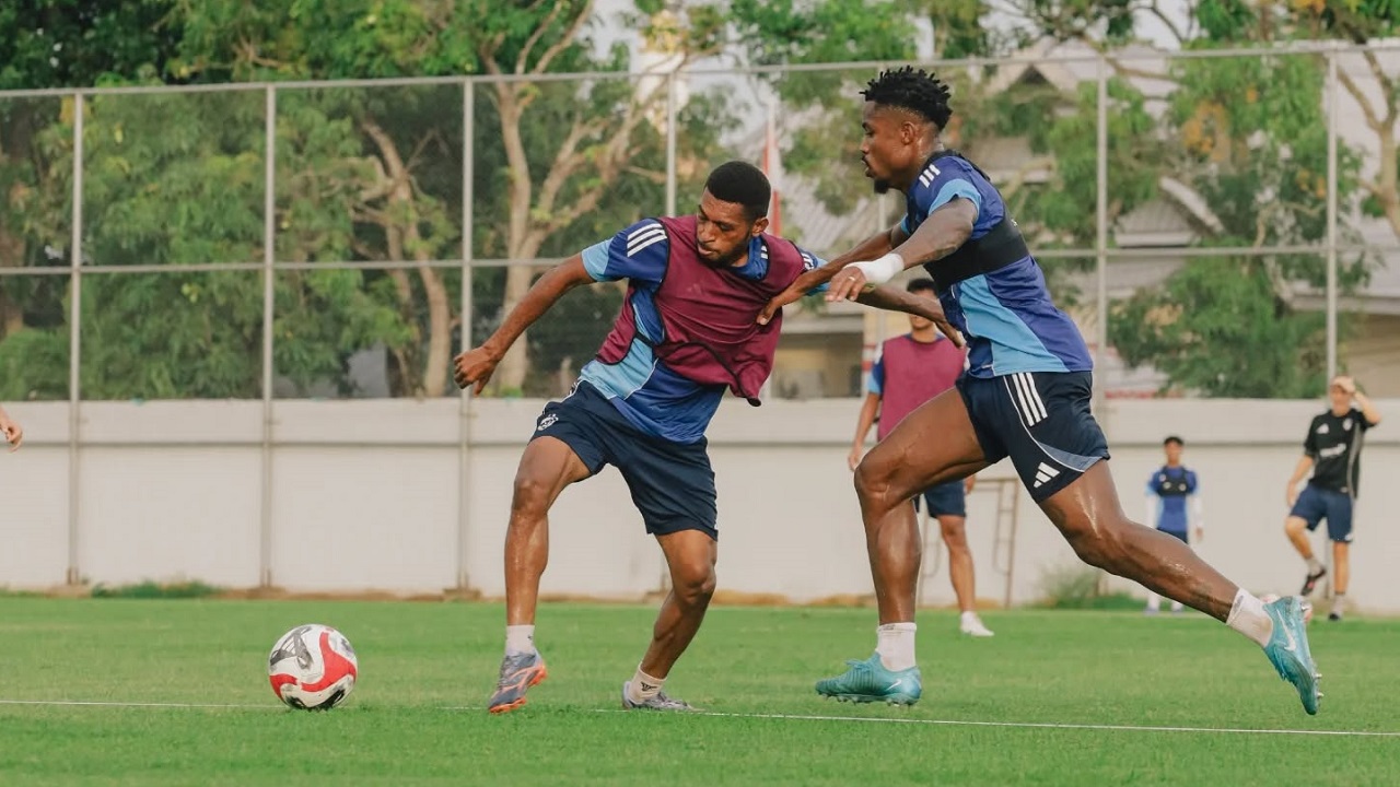 Latihan PSM Makassar jelang tandang ke markas PSM Makassar