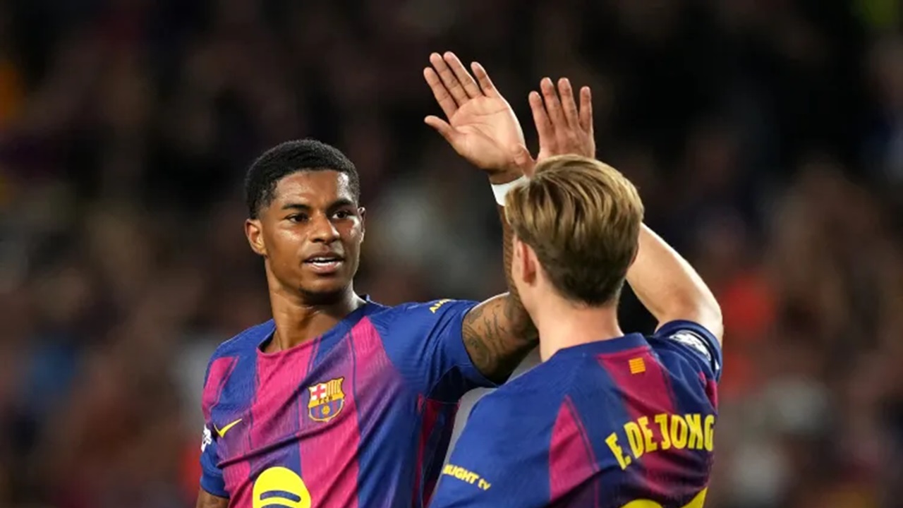 Marcus Rashford Senang Usai Cetak Brace Lawan Olympiakos