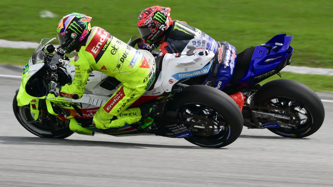 Fabio Quartararo dan Franco Morbidelli berduel di MotoGP Sepang