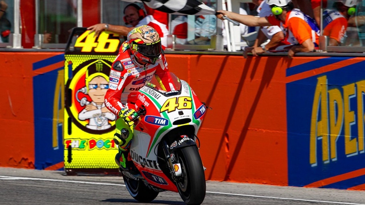 Valentino Rossi saat masih memperkuat Ducati di MotoGP 2011