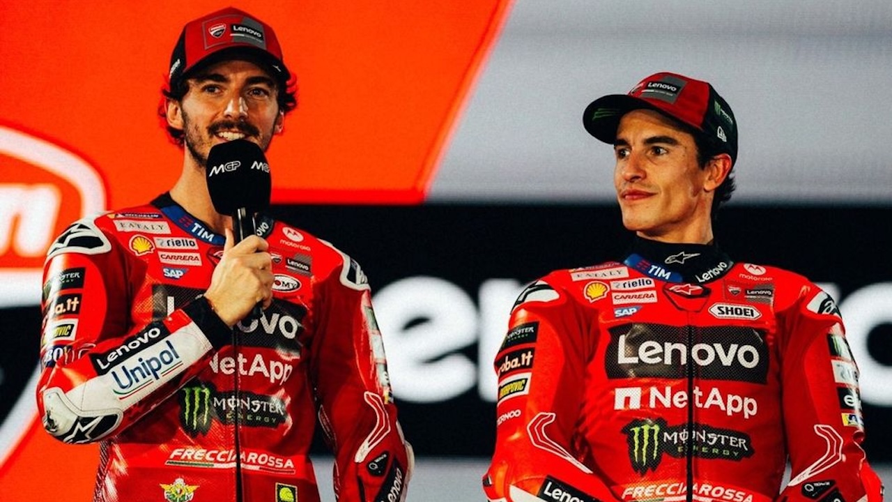Francesco Bagnaia dan Marc Marquez