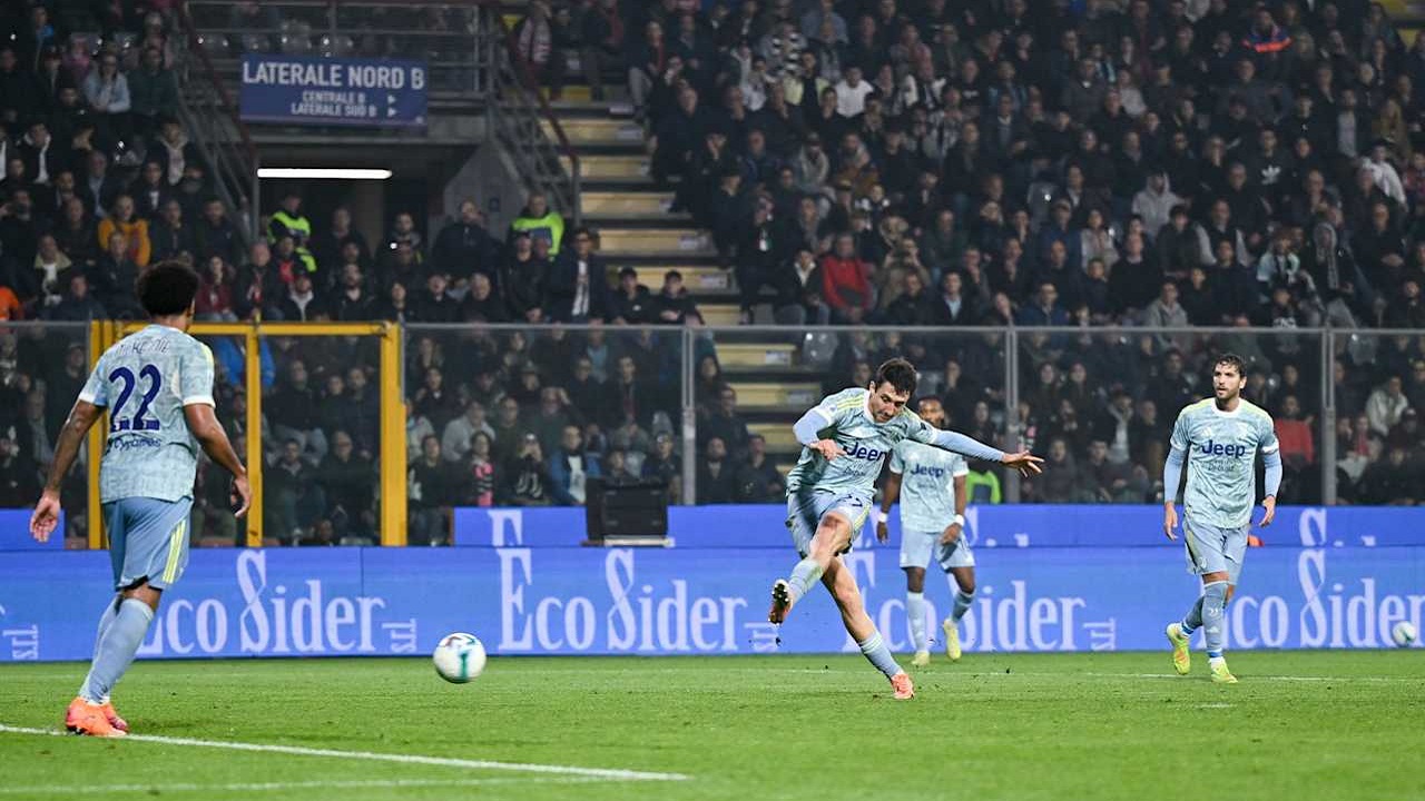 Andrea Cambiaso membobol gawang Cremonese (Image: Juventus)