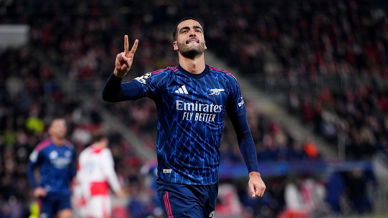 Mikel Merino membantu Arsenal mengalahkan Slavia Praha 3-0, Rabu (5/11)