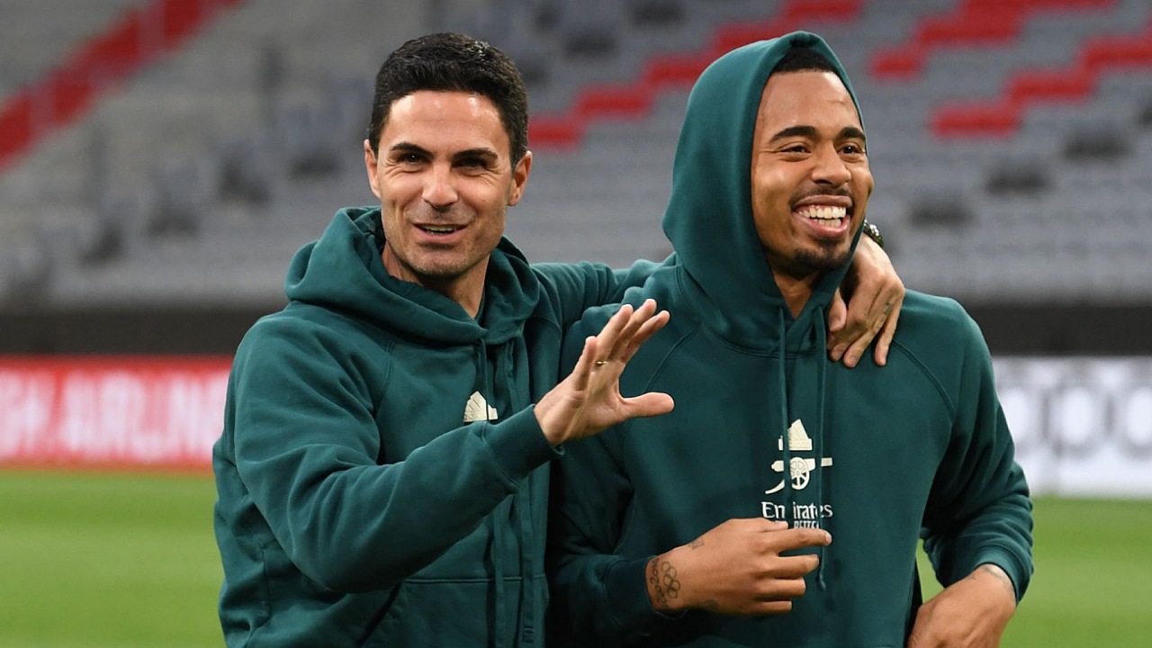Mikel Arteta dan Gabriel Jesus