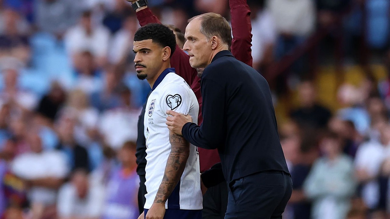 Morgan Gibbs-White dan pelatih timnas Inggris, Thomas Tuchel