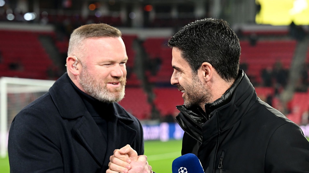 Wayne Rooney dan manajer Arsenal, Mikel Arteta