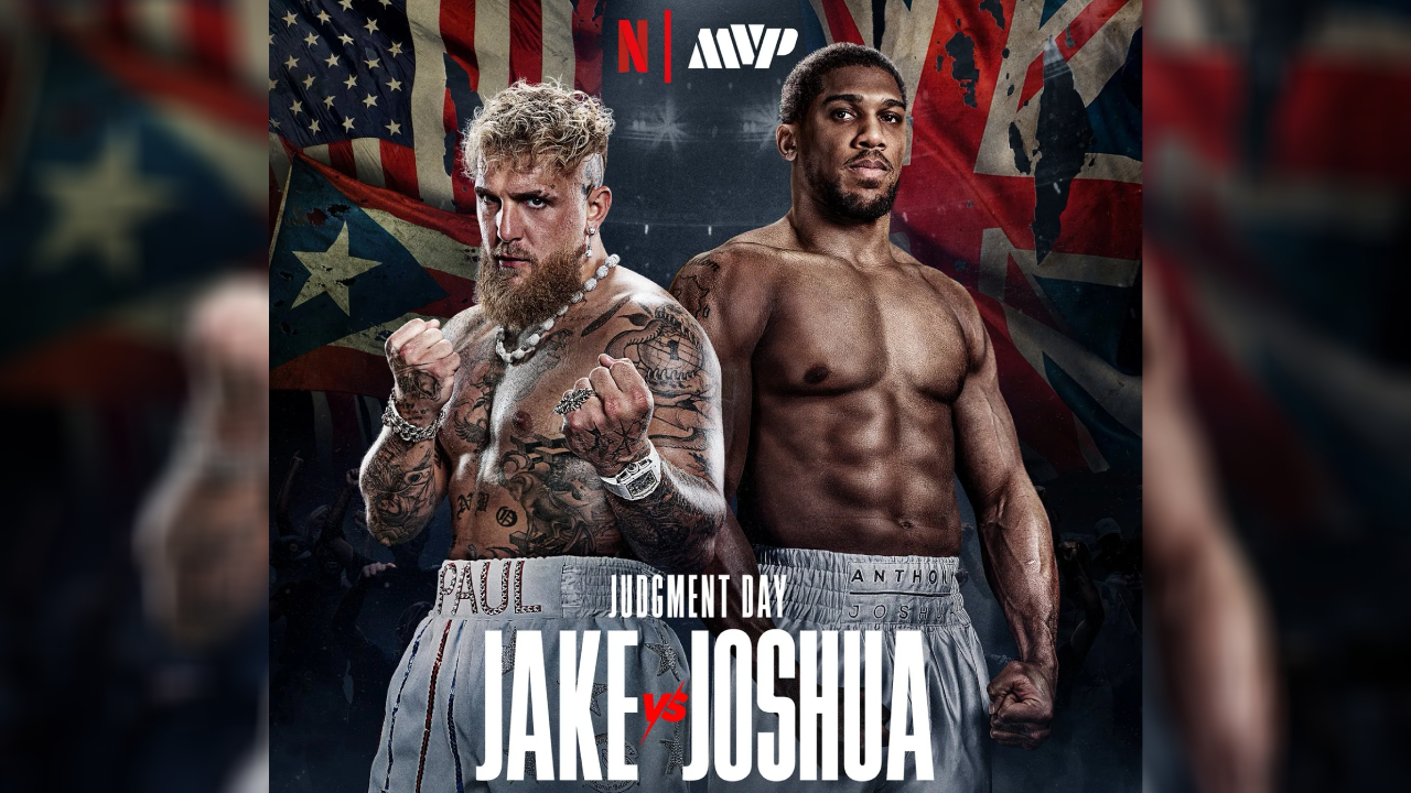 Jake Paul (kiri) dan Anthony Joshua. (Foto: Fight TV)
