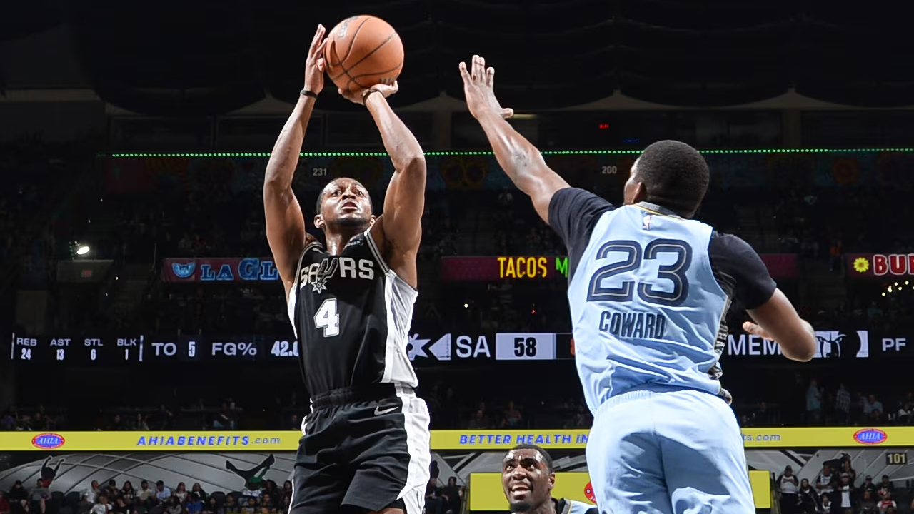 De’Aaron Fox (kiri) mencetak 26 poin saat San Antonio Spurs mengalahkan Memphis Grizzlies 111-101 pada Selasa (18/11) malam. (Foto: AP)