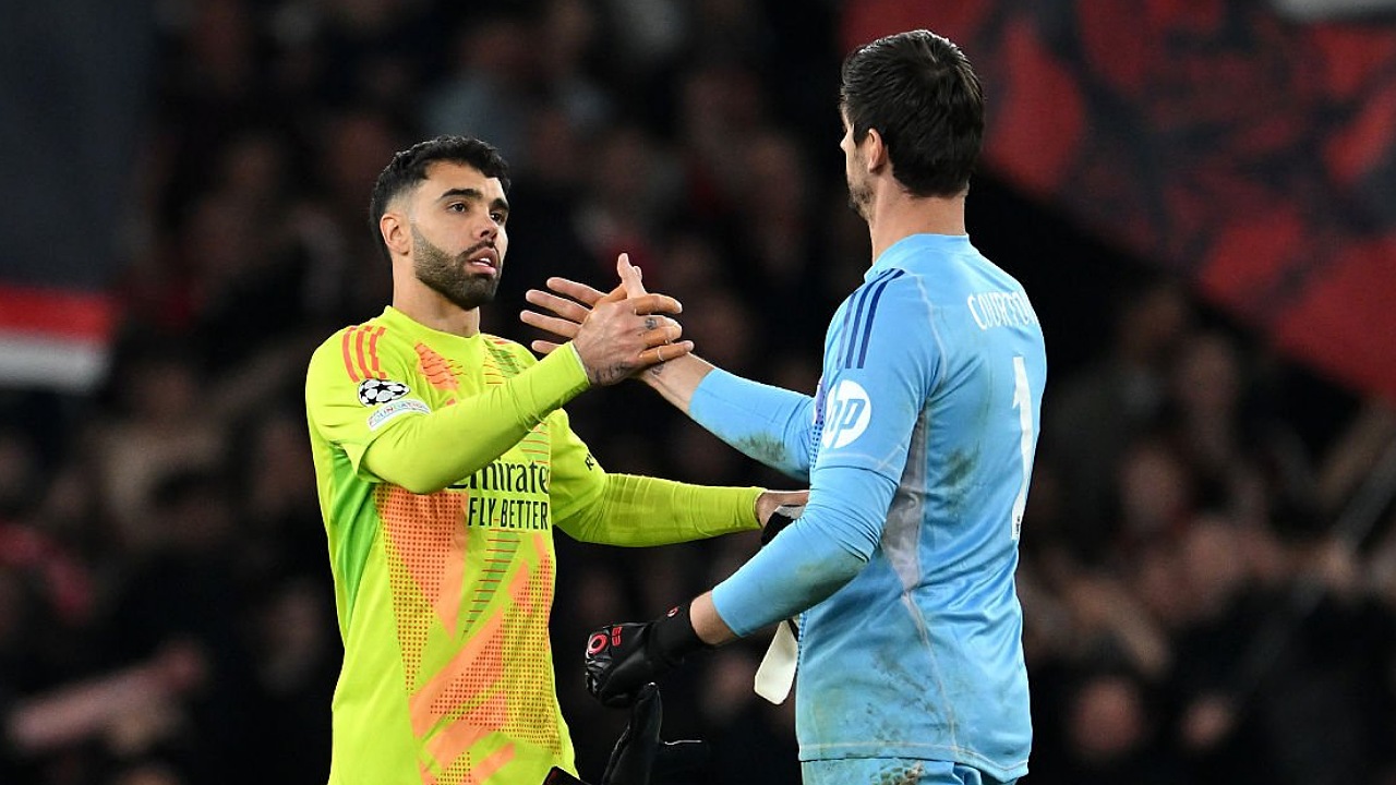 Courtois Puji David Raya, Sebut Kiper Arsenal Masuk Tiga Terbaik Dunia