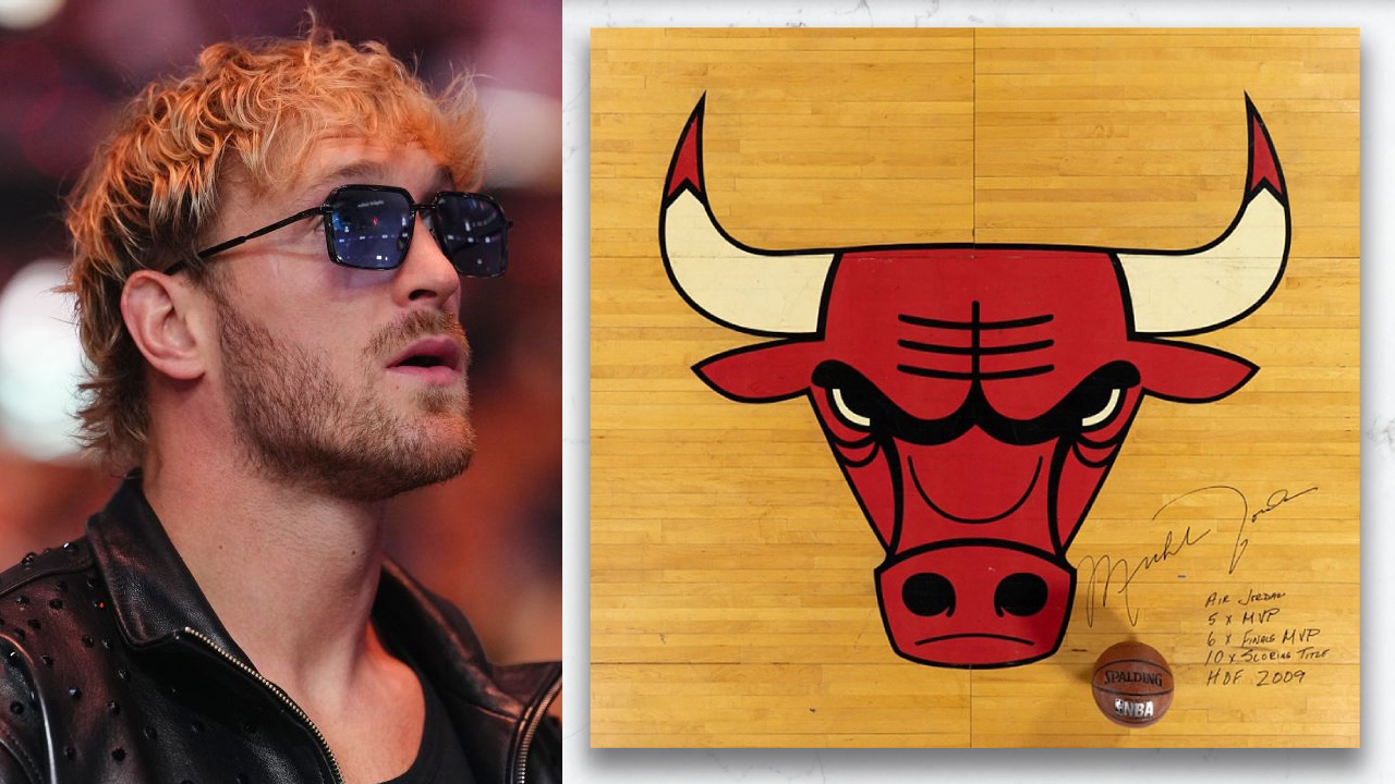 Logan Paul khawatir bagian lapangan tersebut mungkin tidak sesuai dengan yang digunakan selama musim kejuaraan Bulls pada akhir 1990-an. (Foto: AP)