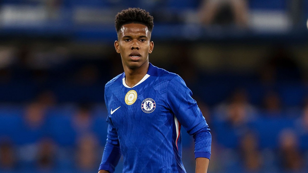 Pemain muda Chelsea, Estevao Willian. (Foto: Robin Jones/Getty Images)