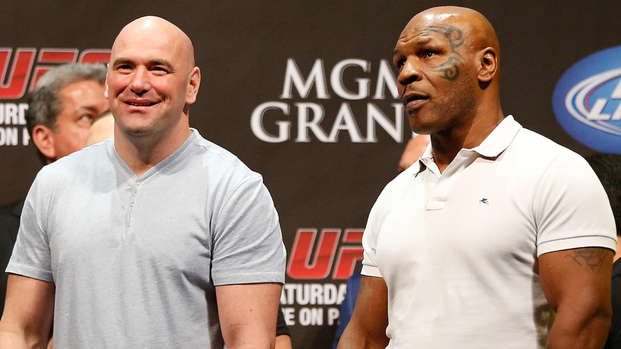 Mike Tyson (kanan) dan UFC CEO Dana White. (Foto: Fight TV)