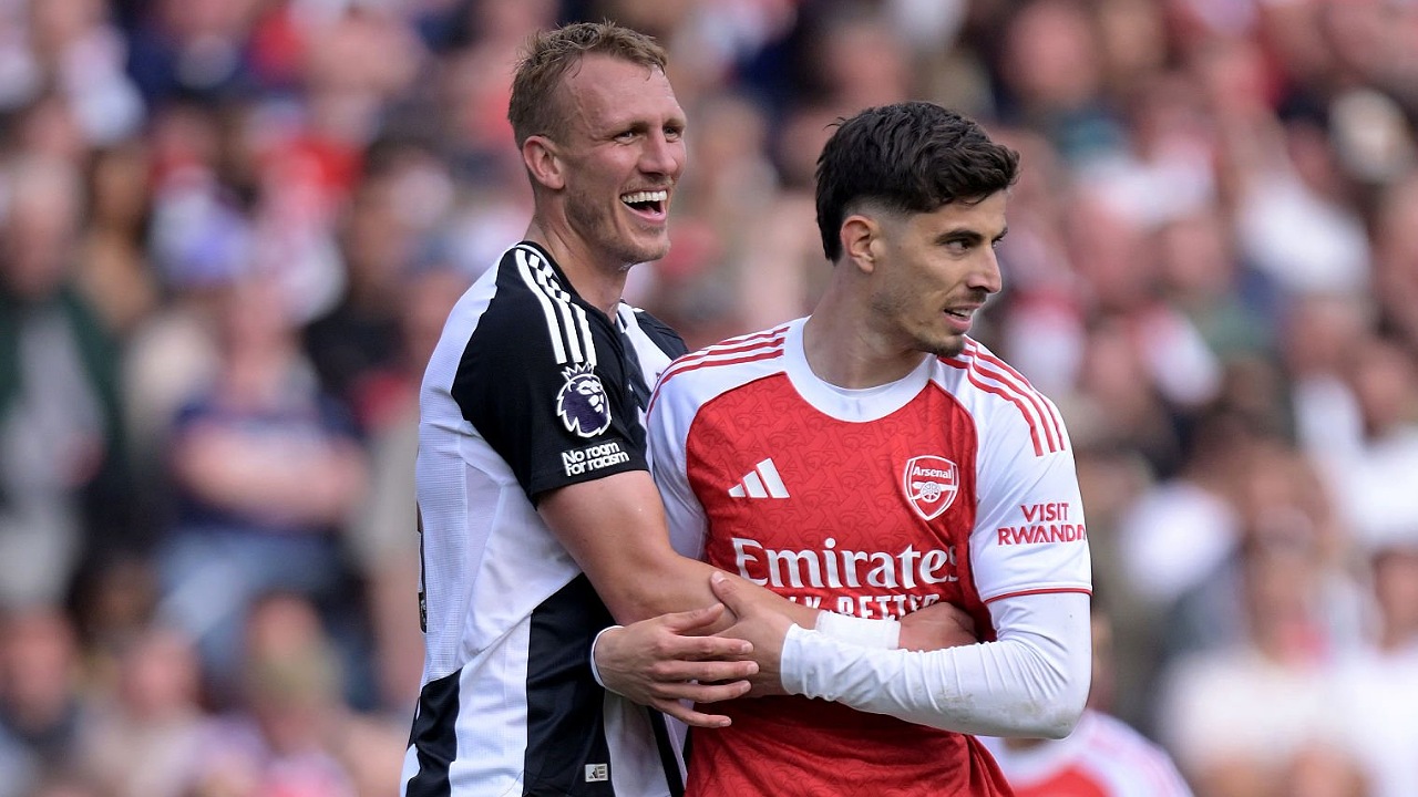 Dan Burn dan Kai Havertz. (Foto: Stuart MacFarlane/Getty Images)