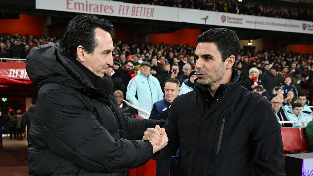 Unai Emery dan Mikel Arteta. (Foto: David Price/Getty Images)
