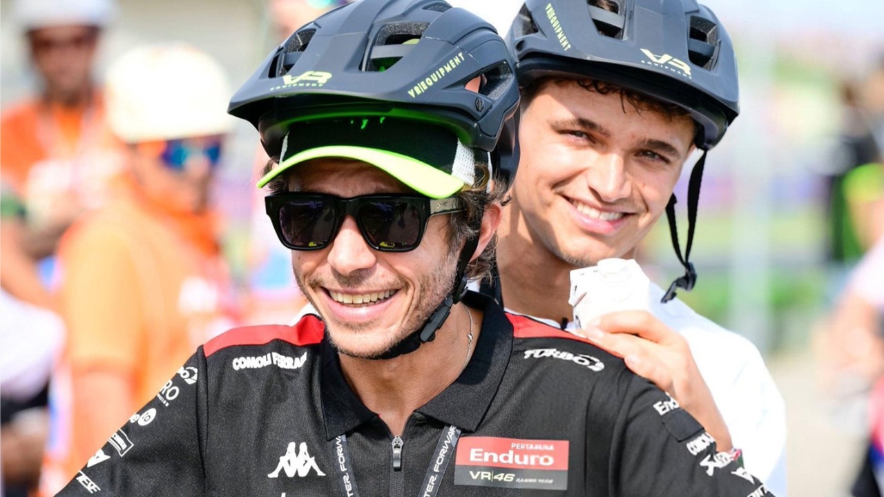 Lando Norris dan Valentino Rossi
